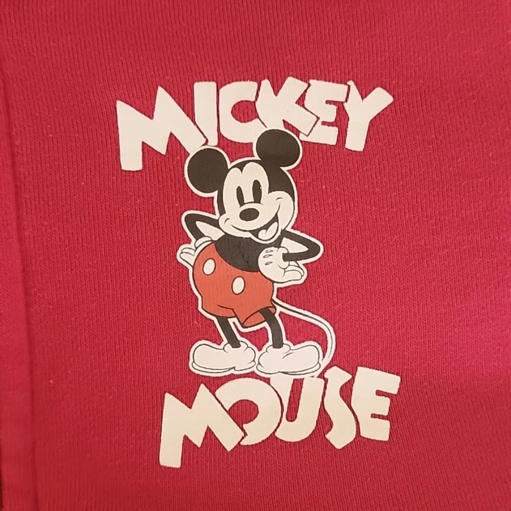 Disney Mickey Mouse Zip Hoodie Red Size 6